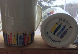 Mug, Who's Counting Happy Birthday Mugs, 14-16 0z.